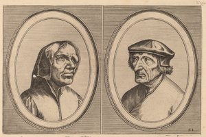 "Trijn Bulle-back" och "Voorsichtighe Penne" av Johannes and Lucas van Doetechum after Pieter Bruegel the Elder