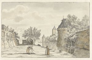 Utsikt över Plompetoren i Utrecht av Johannes de Bosch
