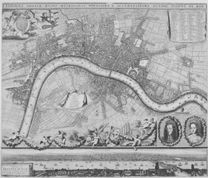 Karta över London, 1690