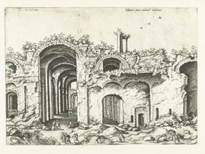 Tredje utsikten över Diocletianus bad Romerska ruiner, 1561 (serietitel)