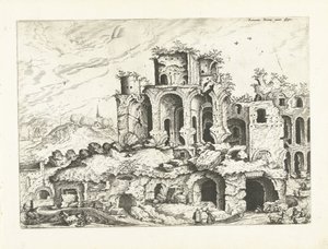 Tredje vy av ruinerna av Palatine Hill Romerska ruiner, 1561 (serietitel)