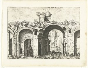 Andra utsikten över Diocletianus bad Romerska ruiner, 1561 (serietitel)