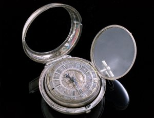 Verge klocka. Haag, ca 1695 (metall) (se även 259581-82) av Johannes van Ceulen