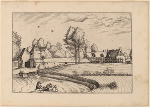 Hus på landet av Johannes van Doetechum, the Elder and Lucas