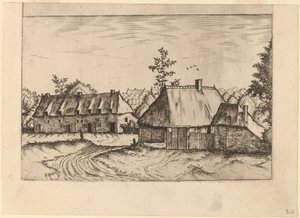 Gård och husrad av Johannes van Doetechum, the Elder and Lucas