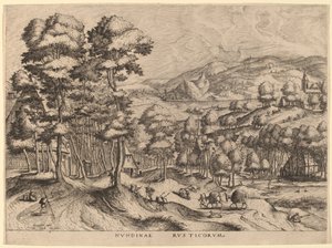 Rustik marknad av Johannes van Doetechum the Elder and Lucas