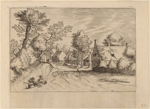 Village Road av Johannes van Doetechum, the Elder and Lucas