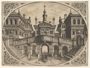 Plåt från Scenographiae..., 1560. av Johannes van Doetecum I