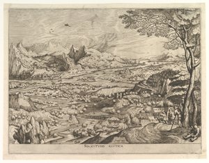 Rustic Solicitude Solicitudo rustica från The Large Landscapes, ca. 1555-56. av Johannes van Doetecum I