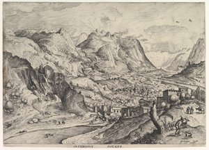 The Crafty Bird-Catcher Insidiosus auceps från The Large Landscapes, ca. 1555-56.