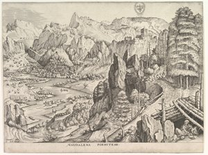 Den ångerfulla Magdalena Magdalena Poenitens från The Large Landscapes, ca. 1555-56.