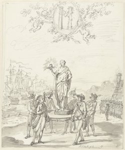 General Arms, dekoration på Kadijksplein, 1795 av Johannes van Dregt (rejected attribution)