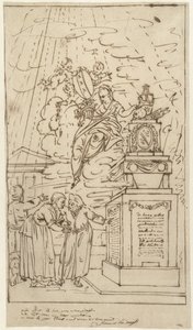 Figurer vid ett begravningsmonument av Johannes van Dregt