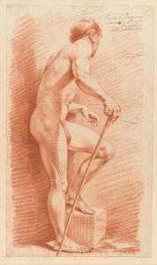 Stående manlig naken, sidovy (1:a pris 1773) av Johannes van Dregt