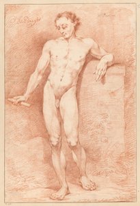 Stående manlig naken, sedd framifrån (3:e pris 1768) av Johannes van Dregt