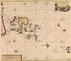 Karta över Orcades Eylande (Orkneyöarna) från van Keulen