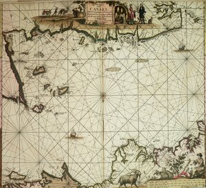 Pas-caert av Canael, mellan Englandt och Vranckryck, från Pleymuyen till Sorlinges, samt från Portbimel till Heyssant