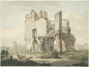 Ruinerna av klostret Rijnsburg av Johannes van Lexmond