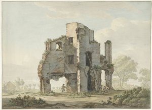 Rivning av ruinerna av Rijnsburg Abbey av Johannes van Lexmond