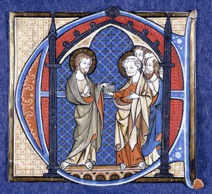 Kristus presenterar uppdraget för Peter, c.1320 av Johannes von Valkenburg