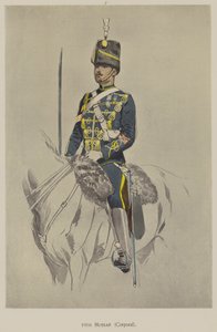 19:e husar, korpral (färg litho) av John (after) Charlton