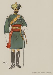 Officer 6th Bombay Cavalry (Black Litho)