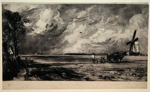Spring, graverad av David Lucas (1802-81), ca 1829 (mezzotint & svart kolbläck på papper) av John (after) Constable