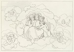 Celestial Meteors, Paradise, Canto 30 (gravyr) av John (after) Flaxman