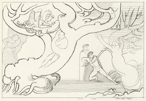 Forest of Harpies, Inferno, Canto 13 (gravyr) av John (after) Flaxman
