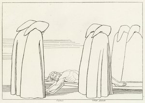 Hycklare, Inferno, Canto 23 (gravyr) av John (after) Flaxman