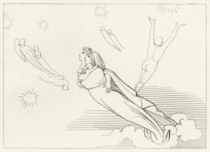 Souls Returning to their Spheres, Paradise, Canto 4 (gravyr) av John (after) Flaxman