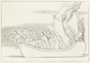The Benediction, Purgatory, Canto 2 (gravyr) av John (after) Flaxman