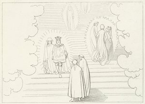 The Celestial Steps, Paradise, Canto 21 (gravyr) av John (after) Flaxman