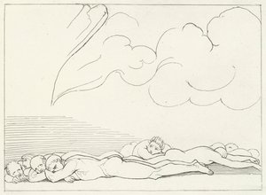 Jordbävningen, skärselden, Canto 20 (gravyr) av John (after) Flaxman