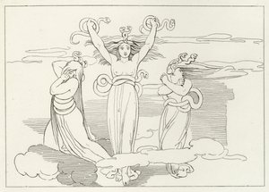 The Furies, Inferno, Canto 9 (gravyr) av John (after) Flaxman