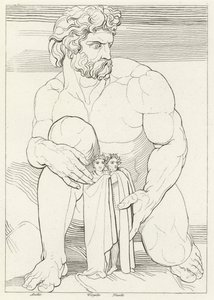 Jättarna, Inferno, Canto 31 (gravyr) av John (after) Flaxman