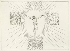 The Glorious Cross, Paradise, Canto 14 (gravyr) av John (after) Flaxman