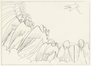 Hierarkierna, Paradiset, Canto 29 (gravyr) av John (after) Flaxman