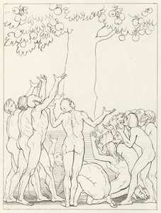 The Intempate, Purgatory, Canto 24 (gravyr) av John (after) Flaxman