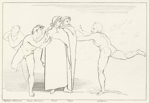 Eldens regn, Inferno, Canto 16 (gravyr) av John (after) Flaxman
