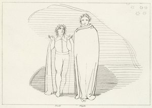 The Reascent, Inferno, Canto 34 (gravyr) av John (after) Flaxman