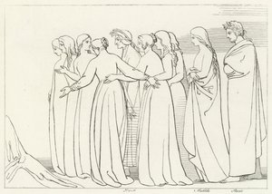 Floden Eunoe, skärselden, Canto 33 (gravyr) av John (after) Flaxman