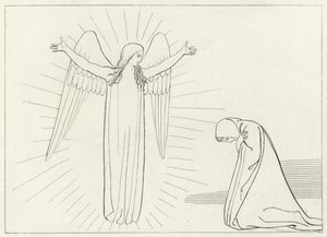 Hälsningen, skärselden, Canto 10 (gravyr) av John (after) Flaxman