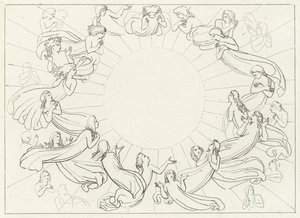 The Sun, Paradise, Canto 12 (gravyr) av John (after) Flaxman