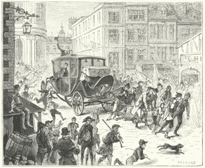 Franske diplomaten Jacques Lauriston i London för att förmedla ratificeringen av freden i Amiens av John (after) Gilbert