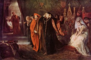 Shakespeare: The Death of Gloucester, kung Henrik VI, del II, akt III, scen 2 (färg litho)