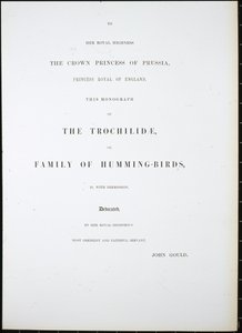 Frontispice (handfärgad litho) av John (after) Gould