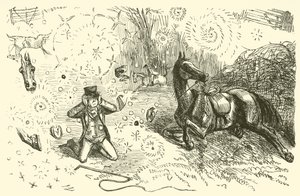 Fall under jakt (gravyr) av John (after) Leech