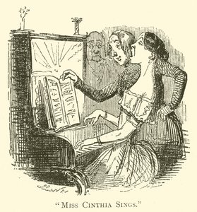 Miss Cinthia Sings (gravyr) av John (after) Leech