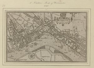 En plan för Westminster av John (after) Norden